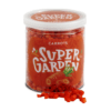 Freeze-dried carrots in pieces in a jar